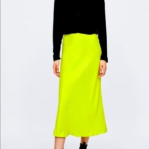 Zara satin slip skirt